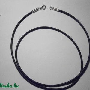 Kaucsuk nyaklánc ezüst véggel(1.5) -  - Meska.hu