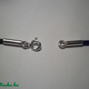 Kaucsuk nyaklánc ezüst véggel(1.5) -  - Meska.hu