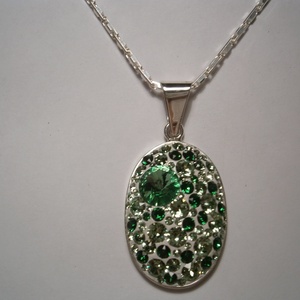 Ezüst medál Swarovski kövekkel - ékszer - Meska.hu Ezüst medál Swarovski kövekkel - ékszer - Meska.hu