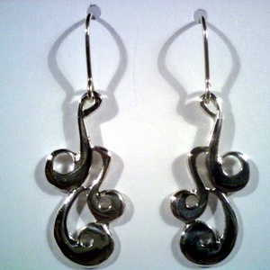 Indás füli(10), Ékszer, Fülbevaló, Lógó fülbevaló, Ékszerkészítés, Ötvös, MESKA