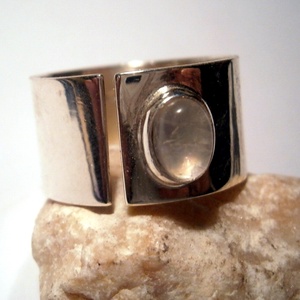 Holdköves ezüst gyűrű -  - Meska.hu