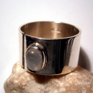 Holdköves ezüst gyűrű -  - Meska.hu