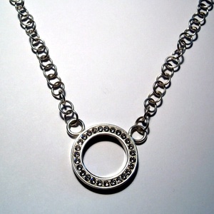 Swarovski köves yaklánc ezüstből, Ékszer, Nyaklánc, Hosszú nyaklánc, Ékszerkészítés, Ötvös, MESKA