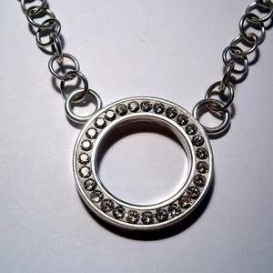 Swarovski köves yaklánc ezüstből - ékszer - nyaklánc - hosszú nyaklánc - Meska.hu