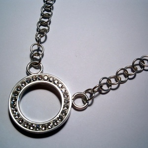 Swarovski köves yaklánc ezüstből - ékszer - nyaklánc - hosszú nyaklánc - Meska.hu