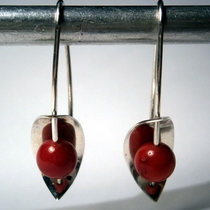 Korall fülbevaló -  - Meska.hu