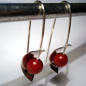 Korall fülbevaló -  - Meska.hu