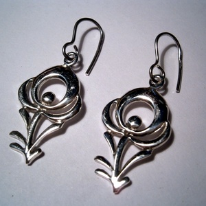 Népi motívumos füli(1), Ékszer, Fülbevaló, Lógó fülbevaló, Ékszerkészítés, Ötvös, MESKA