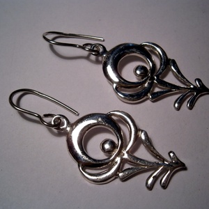 Népi motívumos füli(1) - ékszer - fülbevaló - lógó fülbevaló - Meska.hu