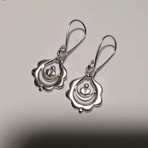 Magyar mintás fülbevaló ezüstből - ékszer - fülbevaló - lógó fülbevaló - Meska.hu