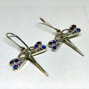 Szitakötő fülbevaló  - ékszer - fülbevaló - lógó fülbevaló - Meska.hu