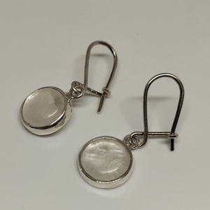 Hegyikristály köves ezüst fülbevaló  - ékszer - fülbevaló - lógó fülbevaló - Meska.hu