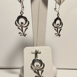 Magyar mintás ezüst szett - Meska.hu