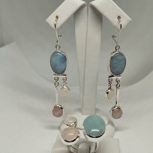 Akvamarin ékszer szett - ékszer - ékszerszett - Meska.hu