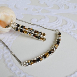 Lánc Minikincsek - Line Ezüst, Bronz, Arany, Fekete - ékszer - nyaklánc - gyöngyös nyaklánc - Meska.hu Lánc Minikincsek - Line Ezüst, Bronz, Arany, Fekete - ékszer - nyaklánc - gyöngyös nyaklánc - Meska.hu