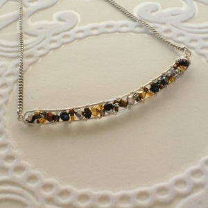 Lánc Minikincsek - Line Ezüst, Bronz, Arany, Fekete, Ékszer, Nyaklánc, Gyöngyös nyaklánc, Ékszerkészítés, MESKA