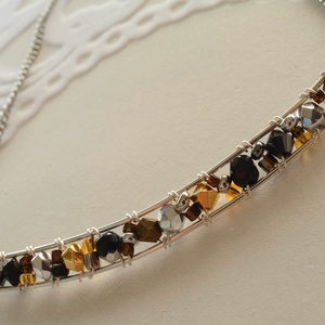 Lánc Minikincsek - Line Ezüst, Bronz, Arany, Fekete - ékszer - nyaklánc - gyöngyös nyaklánc - Meska.hu Lánc Minikincsek - Line Ezüst, Bronz, Arany, Fekete - ékszer - nyaklánc - gyöngyös nyaklánc - Meska.hu