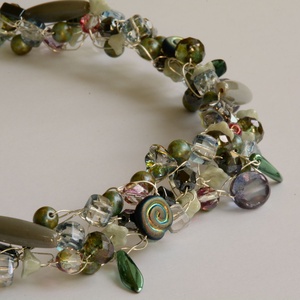 Lánc Káprázat - Kerek Lágy ősz - ékszer - nyaklánc - gyöngyös nyaklánc - Meska.hu