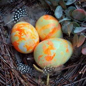 Húsvéti tojások - Narancssárga , Otthon & Lakás, Dekoráció, Dísztárgy, Festett tárgyak, MESKA