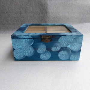 Teás doboz - Kék hold , Otthon & Életmód, Konyhafelszerelés, tálalás, Konyhai tárolás, Tea & Kávé tárolás, Festett tárgyak, MESKA