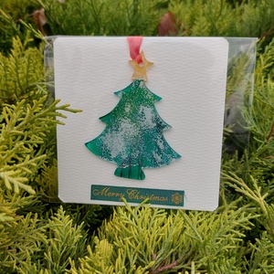 Karácsonyfadísz kisfenyő, Karácsony, Karácsonyi lakásdekoráció, Karácsonyfadíszek, Festett tárgyak, MESKA