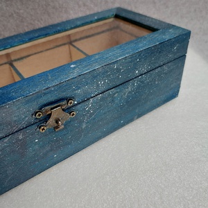 Teás doboz - Hóvihar, Otthon & Életmód, Konyhafelszerelés, tálalás, Konyhai tárolás, Tea & Kávé tárolás, Festett tárgyak, MESKA