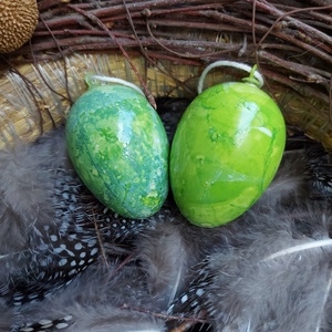Húsvéti tojások  - Zöld - ünnepi díszek, dekorációk - húsvéti díszek és dekorációk - húsvéti tojás, hímestojás - Meska.hu