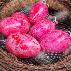 Húsvéti tojások  - Pink - ünnepi díszek, dekorációk - húsvéti díszek és dekorációk - húsvéti tojás, hímestojás - Meska.hu