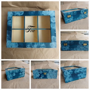 Teás doboz - Kék hold nagy, Otthon & Életmód, Tárolás & Rendszerezés, Doboz, , MESKA