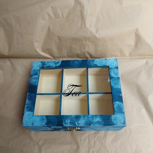 Teás doboz - Kék hold nagy - otthon & életmód - tárolás & rendszerezés - doboz - Meska.hu