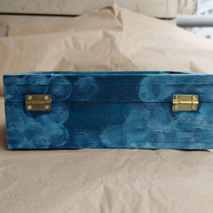 Teás doboz - Kék hold nagy - otthon & életmód - tárolás & rendszerezés - doboz - Meska.hu