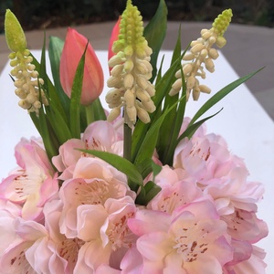 Tavaszi asztaldísz tulipánnal - otthon & lakás - dekoráció - asztal és polc dekoráció - asztaldísz - Meska.hu