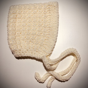Bonnet horgolt baba sapka (krém szín) - ruha & divat - babaruha & gyerekruha - babasapka - Meska.hu