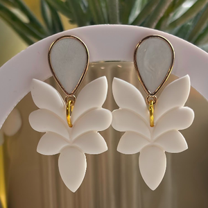 Avana - Hófehér Szárny Fülbevaló - esküvő - ékszer - fülbevaló - Meska.hu