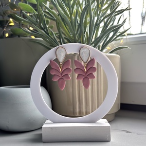 Athéna - Púder Rózsaszín Szárny Fülbevaló - esküvő - ékszer - fülbevaló - Meska.hu