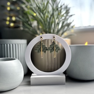 Olívia - Olíva Színű Virág Fülbevaló - esküvő - ékszer - fülbevaló - Meska.hu