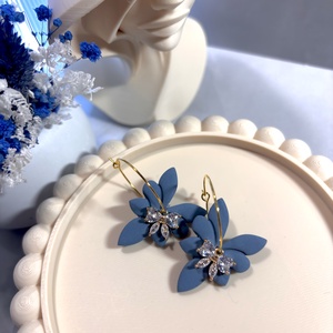 Dimi - Hamvas Türkiz Kék Szárny Fülbevaló Czírkónia masnival, Esküvő, Ékszer, Fülbevaló, Ékszerkészítés, MESKA