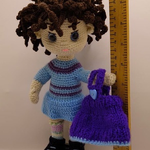 lila szoknyás baba - játék & sport - baba & babaház - baba - Meska.hu