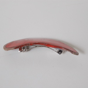 Tűzpiros hajcsat - kellékek & szerszámok - díszíthető tárgyak - kerámia - Meska.hu