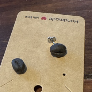 Kávébabszem fülbevaló - Meska.hu