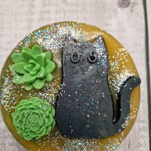 Ülö macskás diszszappan (zöld), Szépségápolás, Szappan & Fürdés, Kézműves szappan, Szappankészítés, MESKA