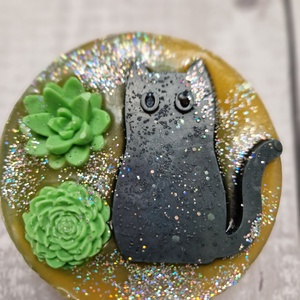 Ülö macskás diszszappan (zöld) - szépségápolás - szappan & fürdés - kézműves szappan - Meska.hu