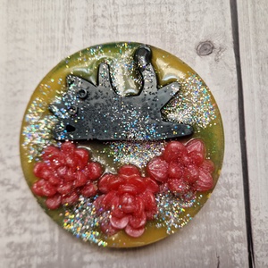 Fekvő fekete macskás diszszappan (bordó) - szépségápolás - szappan & fürdés - kézműves szappan - Meska.hu