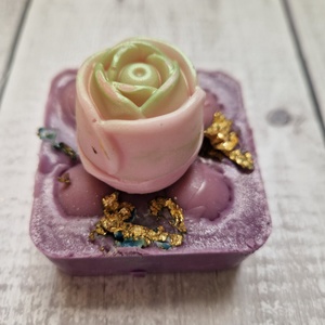 Lila és rózsa diszszappan  - szépségápolás - szappan & fürdés - kézműves szappan - Meska.hu