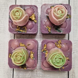 Lila és rózsa diszszappan  - szépségápolás - szappan & fürdés - kézműves szappan - Meska.hu