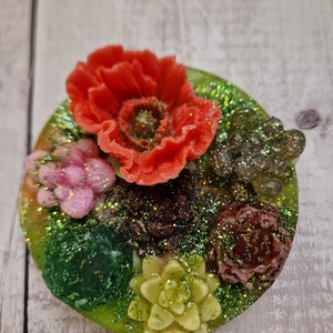 Pipacsos díszszappan - szépségápolás - szappan & fürdés - kézműves tusfürdő - Meska.hu