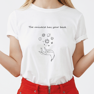 The universe has your back - prémium designer 100% pamut, szitázott póló, Ruha & Divat, Női ruha, Póló, felső, Fotó, grafika, rajz, illusztráció, MESKA