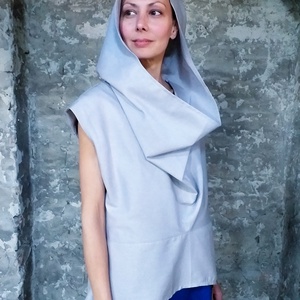 Fantasy blouse - ejtett elejű, kapucnis felső - ruha & divat - női ruha - póló, felső - Meska.hu