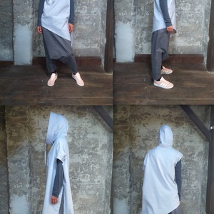Force Hoodie - aszimmetrikus felső - kapucnis hosszú pulcsi - kenguruzseb - ruha & divat - női ruha - tunika - Meska.hu