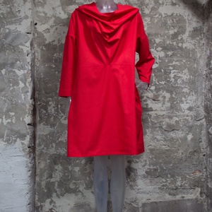 Altered dress - hosszú ujjú, ejtett elejű, kapucnis, térdig érő ruha - ruha & divat - női ruha - ruha - Meska.hu